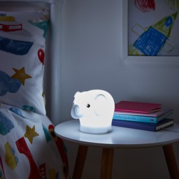Glow Elephant Colour Changing Night Light, White - thumbnail 6