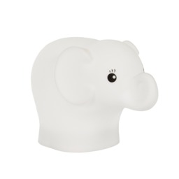 Glow Elephant Colour Changing Night Light, White - thumbnail 1