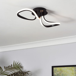 Alvar Petals LED Ceiling or Wall Light, Black - thumbnail 8