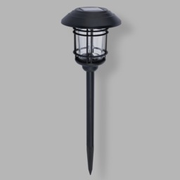 Caelum LED Outdoor Solar Spike Light, Black - thumbnail 5