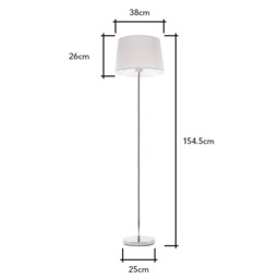 Mira Touch Floor Lamp, Natural - thumbnail 9