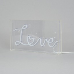 Glow LED Love Acrylic Neon Style Light Box, Pink - thumbnail 5