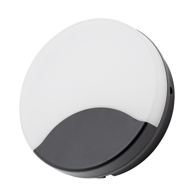 Swona 15 Watt LED Outdoor Round Bulkhead Light, Black - image 1