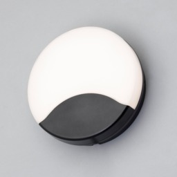 Swona 15 Watt LED Outdoor Round Bulkhead Light, Black - thumbnail 4