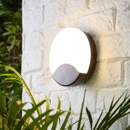 Swona 15 Watt LED Outdoor Round Bulkhead Light, Black - thumbnail 3