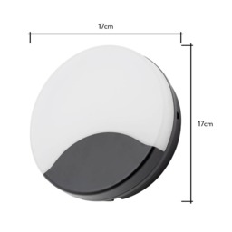 Swona 15 Watt LED Outdoor Round Bulkhead Light, Black - thumbnail 9