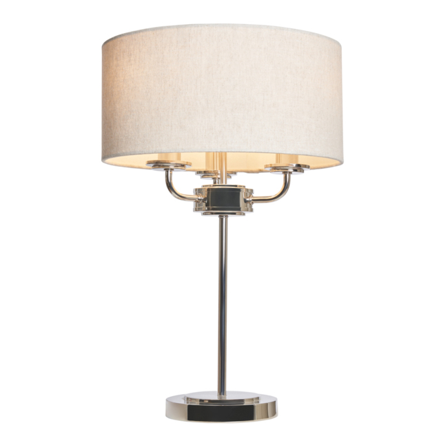 Henry 3 Light Table Lamp, Nickel - image 1