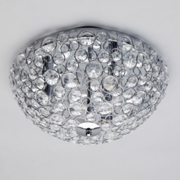 Ovus Oval Gem Bathroom Flush Ceiling Light, Chrome - thumbnail 5
