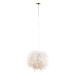 Plume Feather Ball 40cm Ceiling Pendant, Brass - thumbnail 4