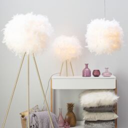 Plume Feather Ball 40cm Ceiling Pendant, Brass - thumbnail 9