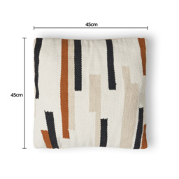 Woven Stripe Cushion, Multi Coloured - thumbnail 7