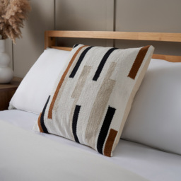 Woven Stripe Cushion, Multi Coloured - thumbnail 1