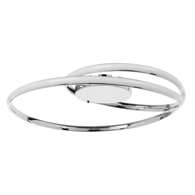 Renzo Colour Changing LED Flush Ceiling Light, Chrome - image 1