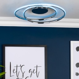 Renzo Colour Changing LED Flush Ceiling Light, Chrome - thumbnail 3