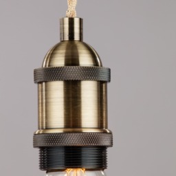 Industrial Style Champagne Cable Ceiling Pendant, Antique Brass - thumbnail 6