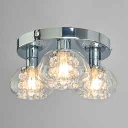 Klaudia Bathroom Flush Ceiling Light, Chrome - thumbnail 4
