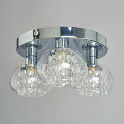 Klaudia Bathroom Flush Ceiling Light, Chrome - thumbnail 5