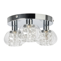 Klaudia Bathroom Flush Ceiling Light, Chrome - thumbnail 7