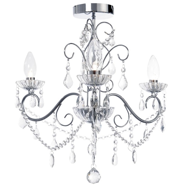 Daphne 3 Light Bathroom Chandelier, Chrome - image 1