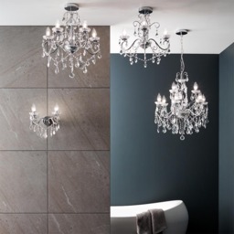 Daphne 3 Light Bathroom Chandelier, Chrome - thumbnail 8