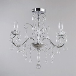 Daphne 3 Light Bathroom Chandelier, Chrome - thumbnail 5
