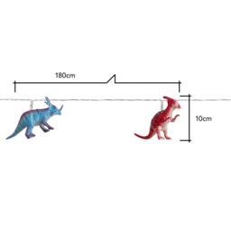 Glow LED Dinosaur String Lights, Multi Coloured - thumbnail 9