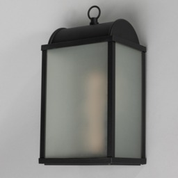 Rhys Box Frame Outdoor Wall Light, Black - thumbnail 5