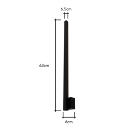 Lionel Outdoor LED Linear Wall Light, Black - thumbnail 8