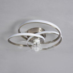 Trinity LED Dimmable Fan Ceiling Light, Satin Nickel - thumbnail 7