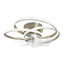 Trinity LED Dimmable Fan Ceiling Light, Satin Nickel