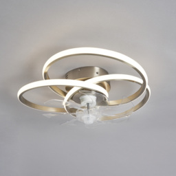 Trinity LED Dimmable Fan Ceiling Light, Satin Nickel - thumbnail 5