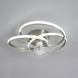Trinity LED Dimmable Fan Ceiling Light, Satin Nickel - thumbnail 6