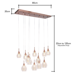 Carmella Diner Ceiling Pendant Bar, Copper - thumbnail 9