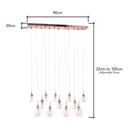 Carmella Diner Ceiling Pendant Bar, Copper - thumbnail 7