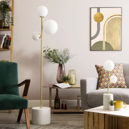 Forella Floor Lamp, Satin Brass - thumbnail 3