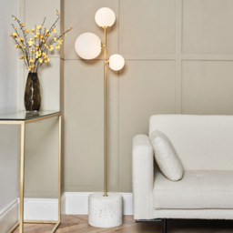 Forella Floor Lamp, Satin Brass - thumbnail 8