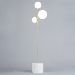 Forella Floor Lamp, Satin Brass - thumbnail 4