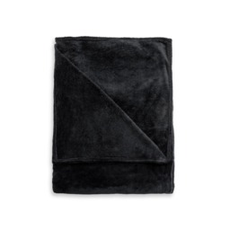 Jumbo Microfleece Throw, Black - thumbnail 3