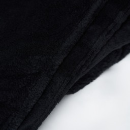 Jumbo Microfleece Throw, Black - thumbnail 5