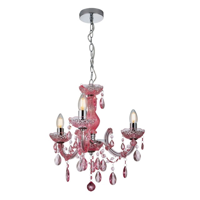 Glow Marie Funky Chandelier, Pink - image 1