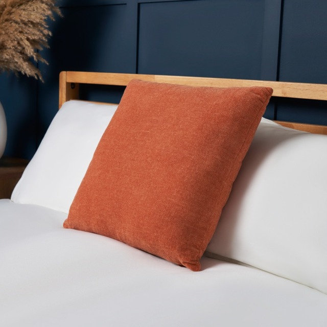 Chenille Cushion, Terracotta - image 1