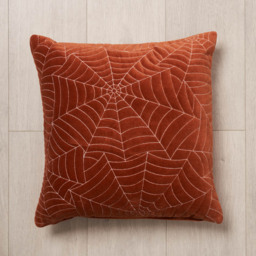 Cobweb Quilted Web Stitch Cushion, Orange - thumbnail 5