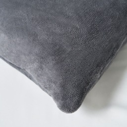 Large Microfleece Cushion, Charcoal - thumbnail 5