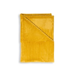 Luxury Ribbon Velvet Throw, Ochre - thumbnail 4