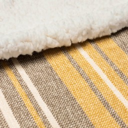 Luxury Warm Check Throw with Sherpa, Ochre - thumbnail 6