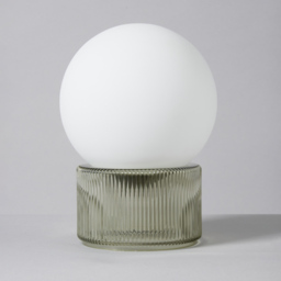 Harper Opal Glass Ball with Ribbed Base Table Lamp, Green - thumbnail 5