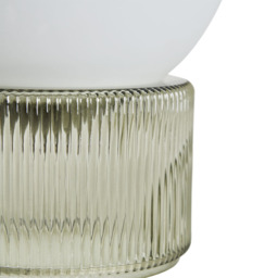 Harper Opal Glass Ball with Ribbed Base Table Lamp, Green - thumbnail 8