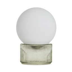 Harper Opal Glass Ball with Ribbed Base Table Lamp, Green - thumbnail 7