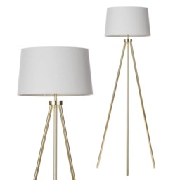 Tristan Tripod Floor Lamp, Brass