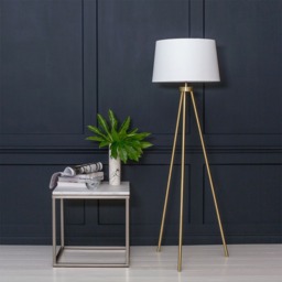 Tristan Tripod Floor Lamp, Brass - thumbnail 7